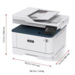 Impresora multifunción Xerox® B315 vista de tres cuartos con dimensiones.
